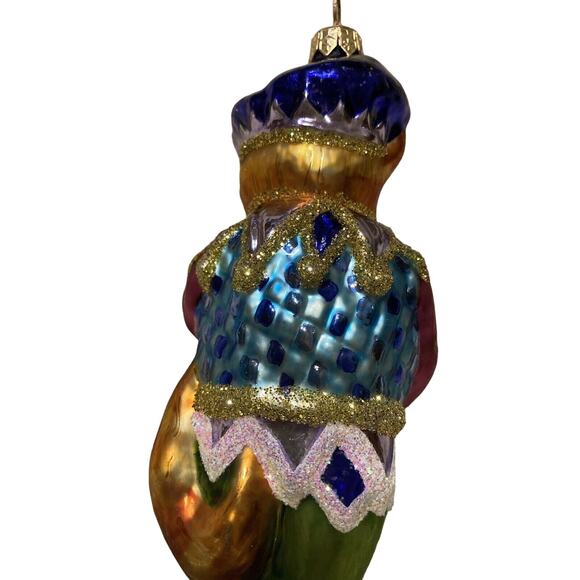 CHRISTOPHER RADKO ROMEOW GLASS CATNIP WITH INSTRUMENT FIDDLE ORNAMENT 7” VINTAGE - Picture 6 of 8